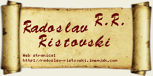 Radoslav Ristovski vizit kartica